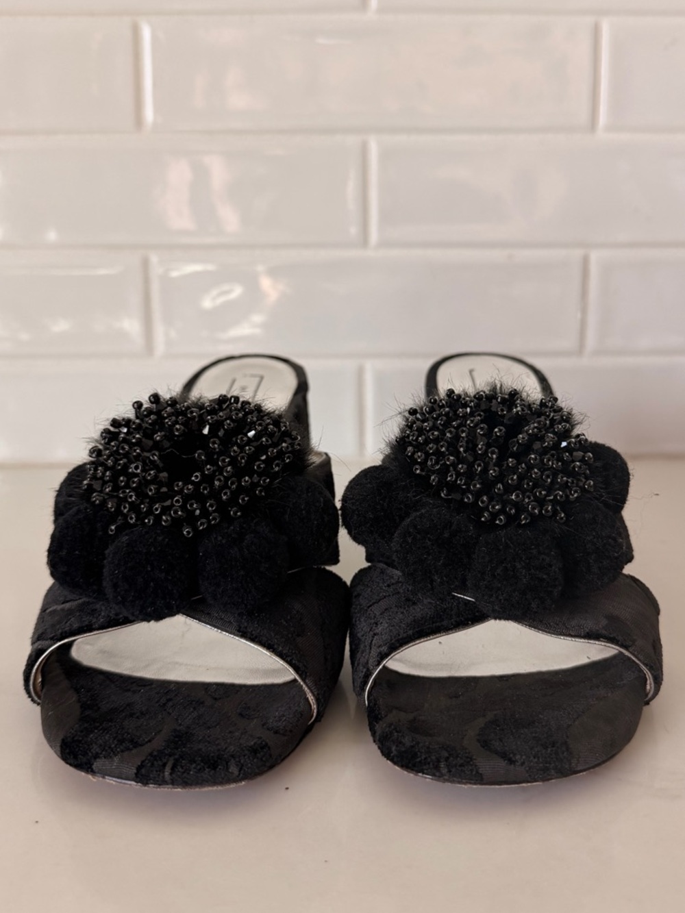 Marc Jacobs Women's Aurora Pompom Mule sandals in black size 36 - Picture 4 of 8
